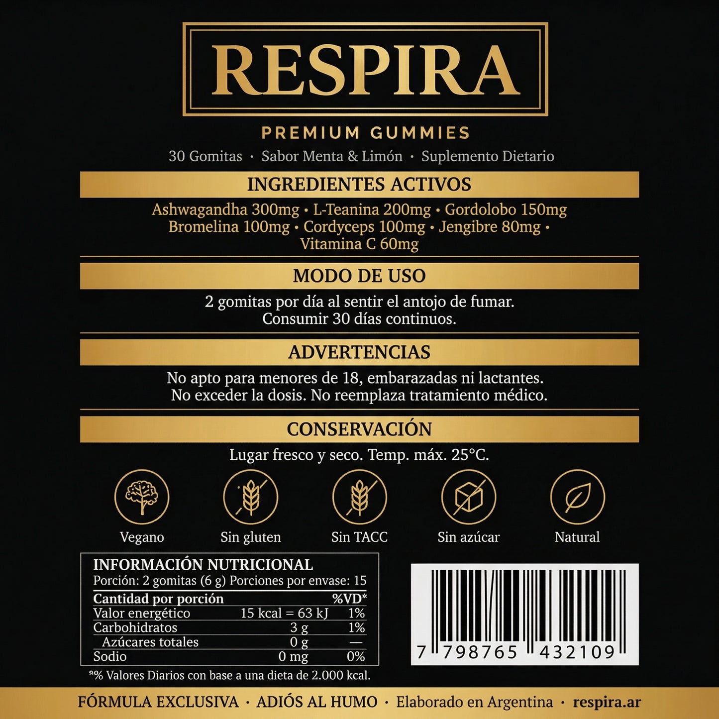 Respira - Gomitas Premium Anti-Smoking