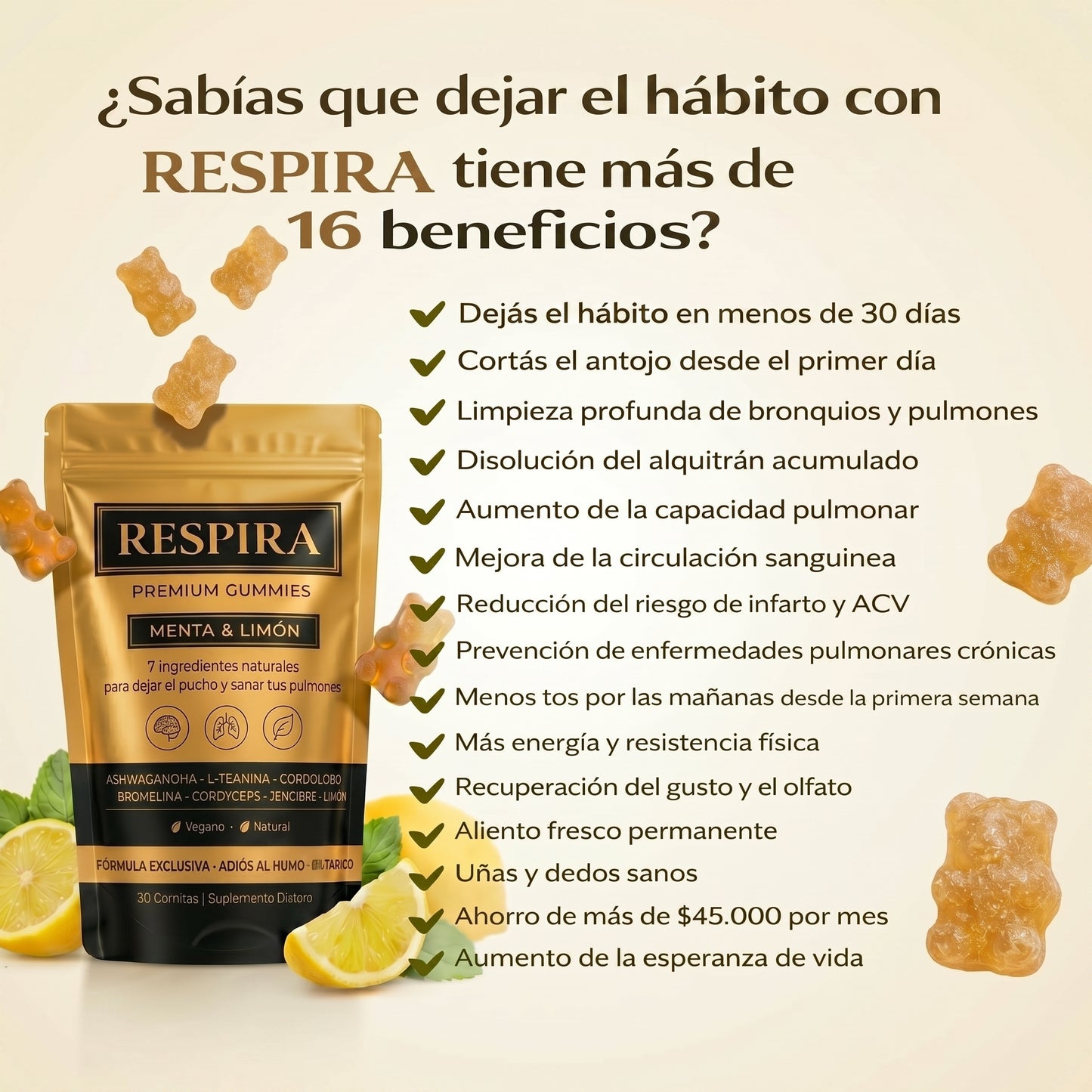 Respira - Gomitas Premium Anti-Smoking